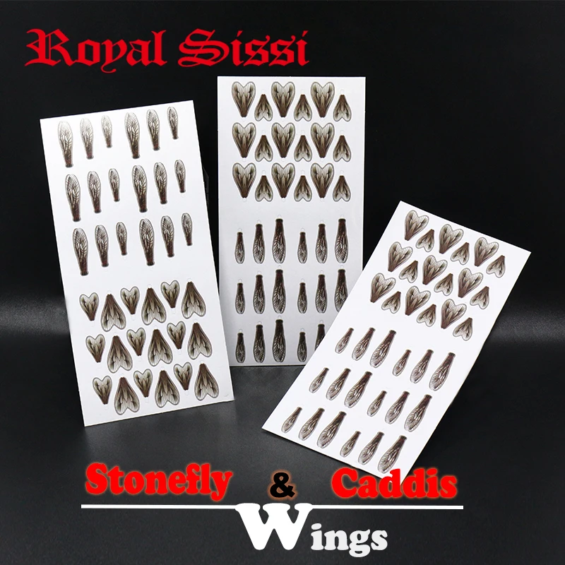Alas de moscas superrealistas Royal Sissi para trucha y caddis