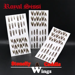 Alas de moscas superrealistas Royal Sissi para trucha y caddis
