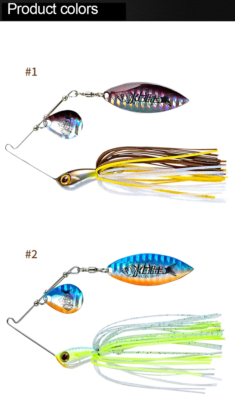 Detalle del gancho doble del Spinnerbait Water Sniper Duple