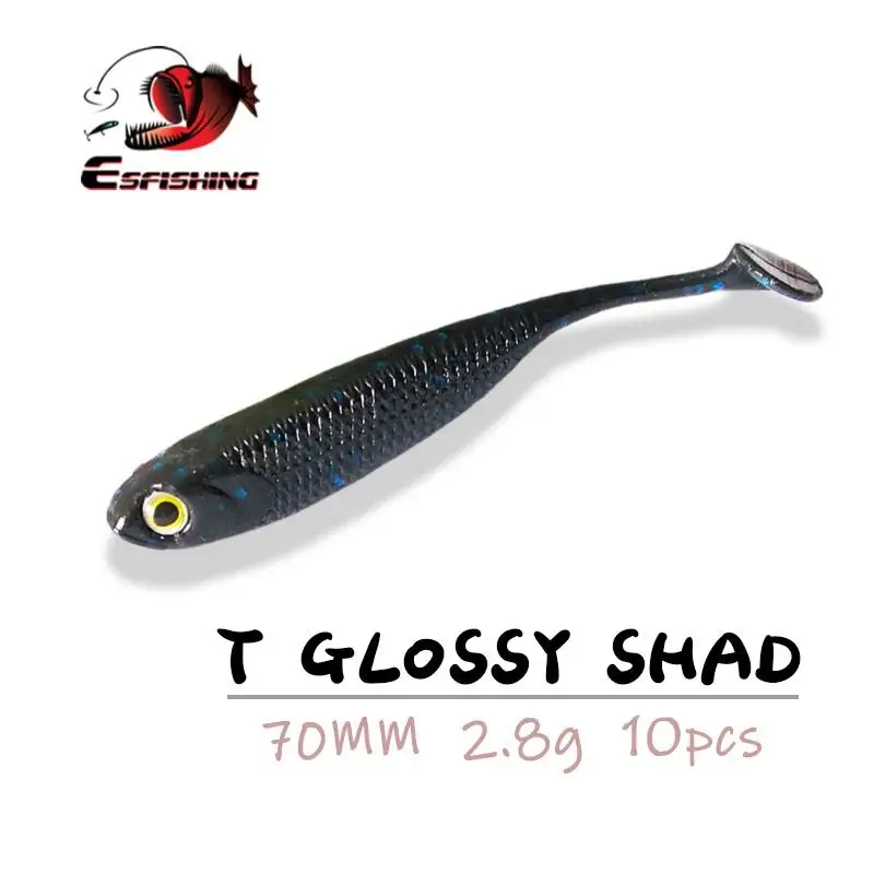 ESFISHING Twister Tail Señuelo Sábalo Brillante Aroma Camarón