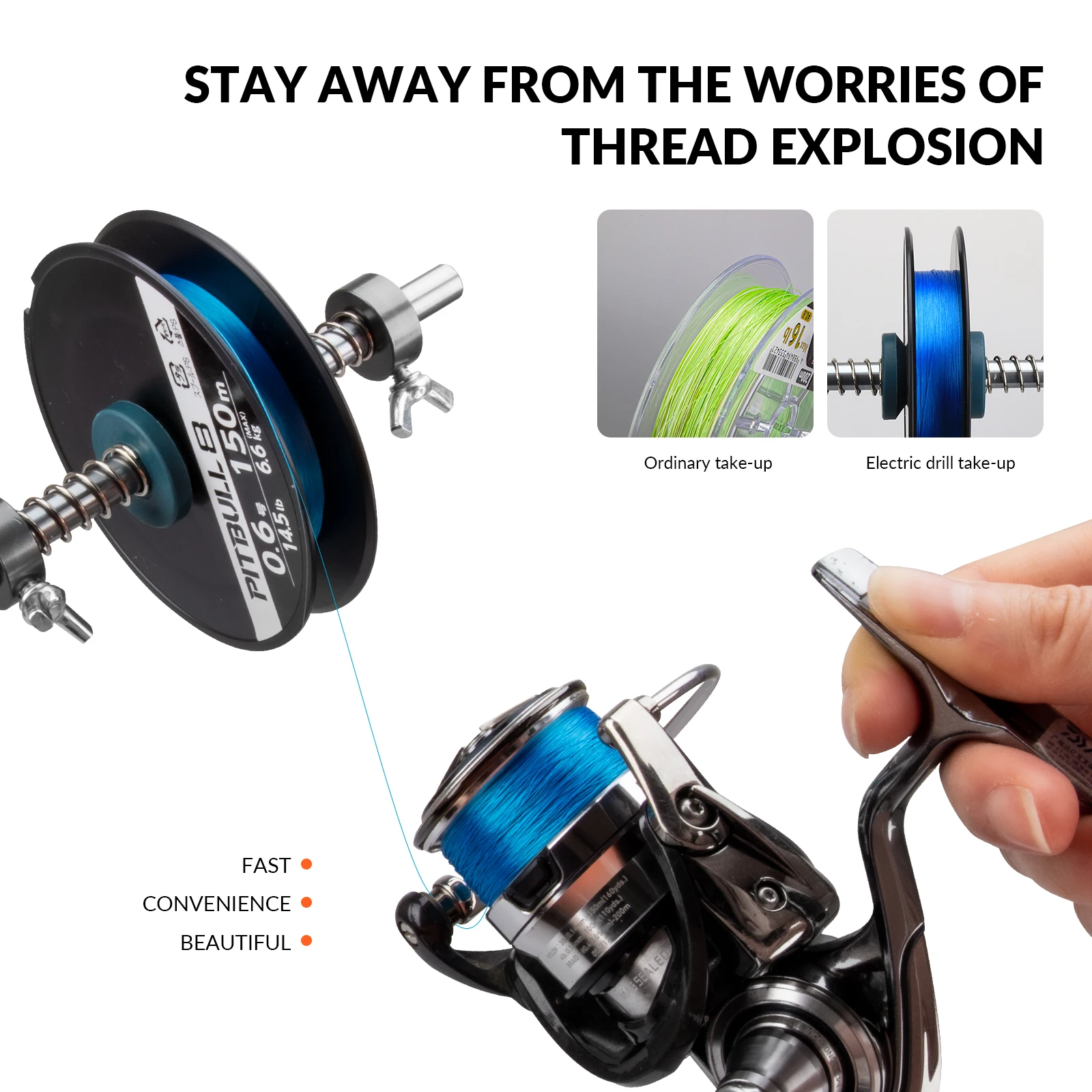 Bobinador de Hilo de Pesca Eléctrico para Spinning y Baitcasting - imagen 2