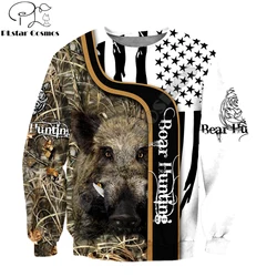 Sudadera 3D Caom con estampado de caza jabalí para hombre