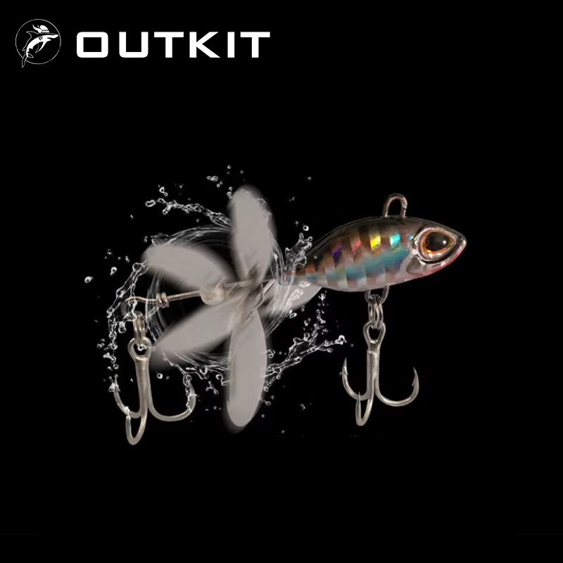 Señuelo OUTKIT VIB con pala giratoria y cola larga