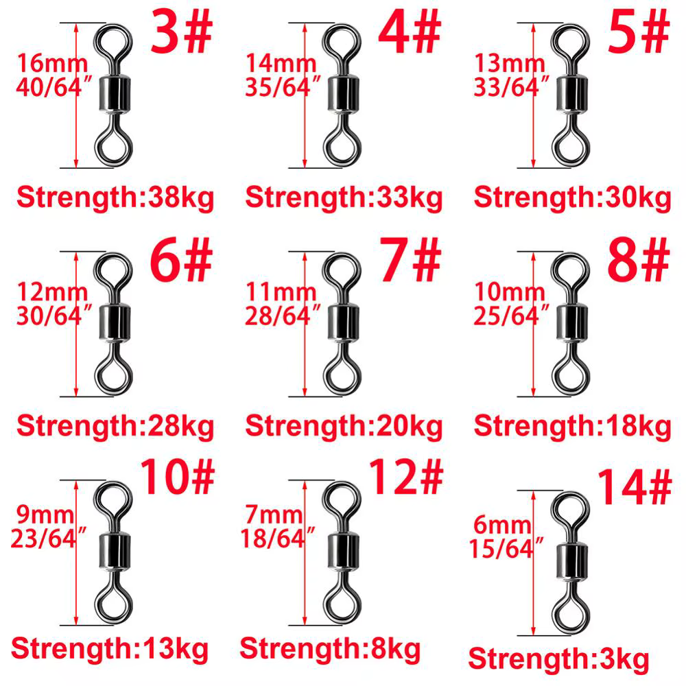 Torniquete de acero inoxidable para aparejos de pesca - imagen 3