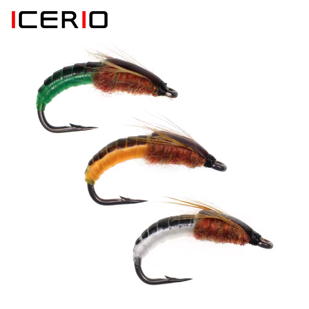ICERIO Mosca Ninfa Scud con Púas para Trucha - imagen 3