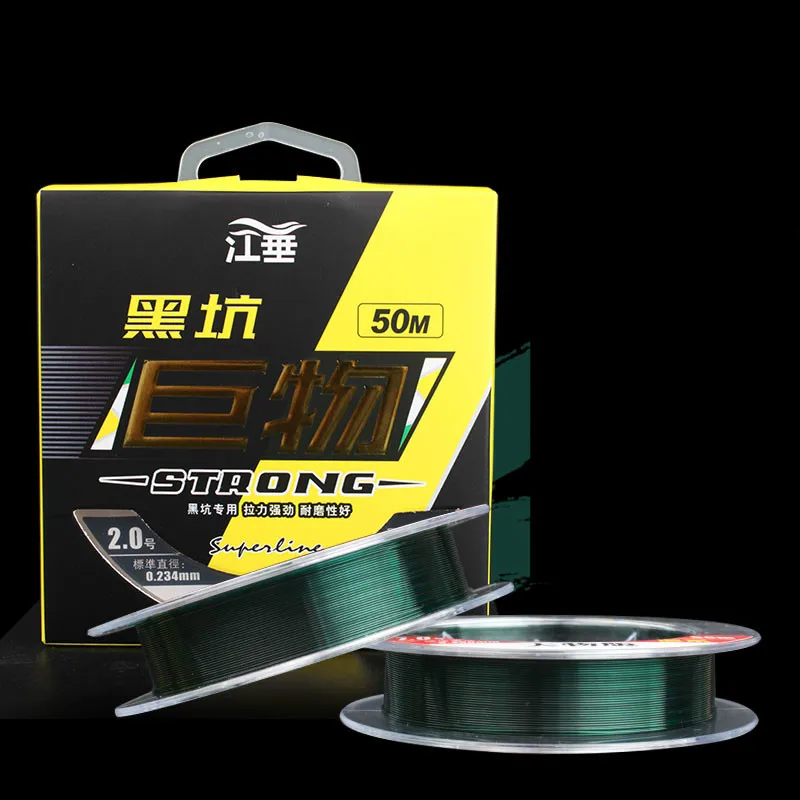 Línea pesca roca nylon fluorocarbono hundimiento súper fuerte