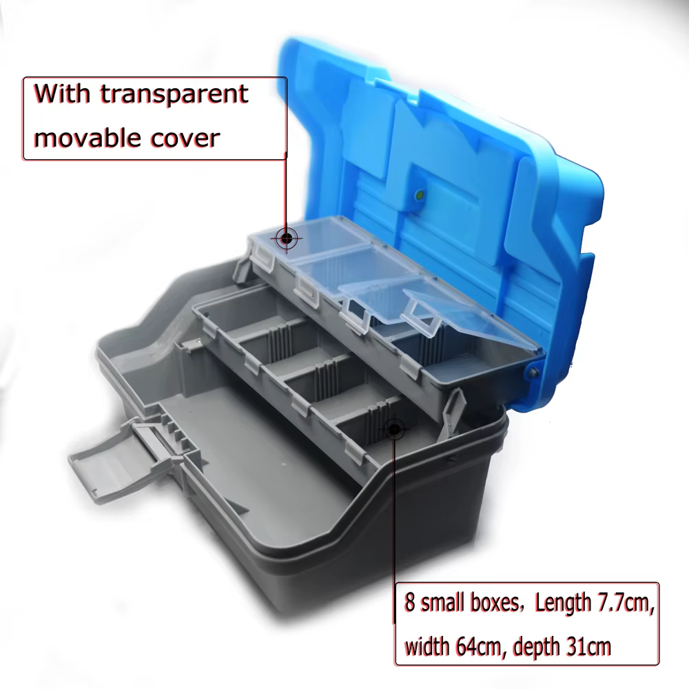 Caja organizadora MNFT de dos pisos para anzuelos y señuelos - imagen 5