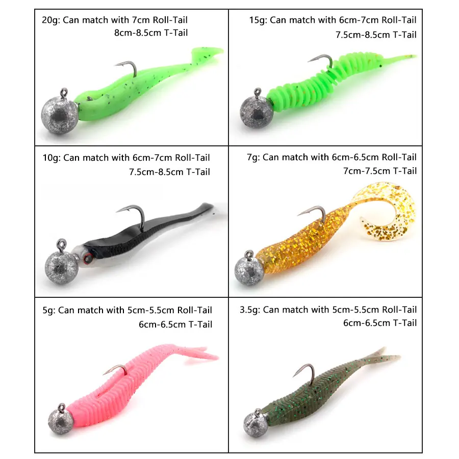 Anzuelos Jig Head JYJ – Para señuelo blando - imagen 2