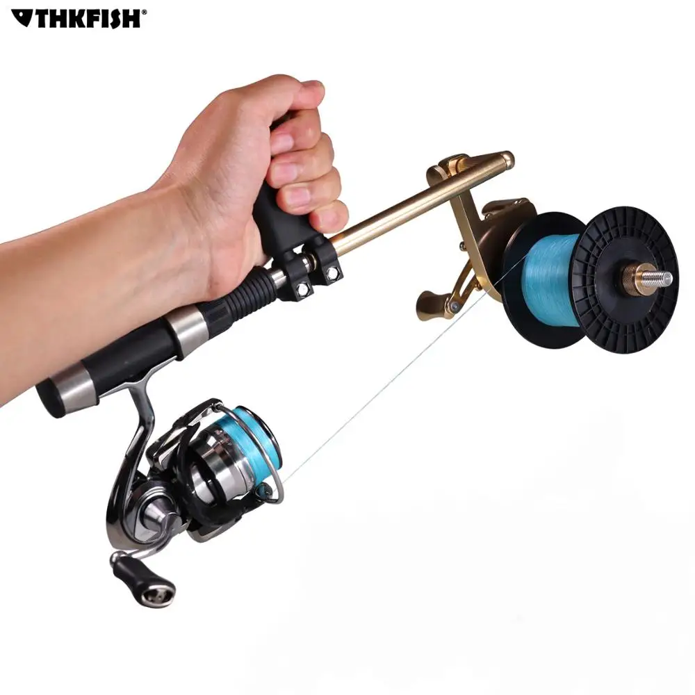 Enrollador de Sedal Pesca Portátil Aluminio - Sistema Carrete