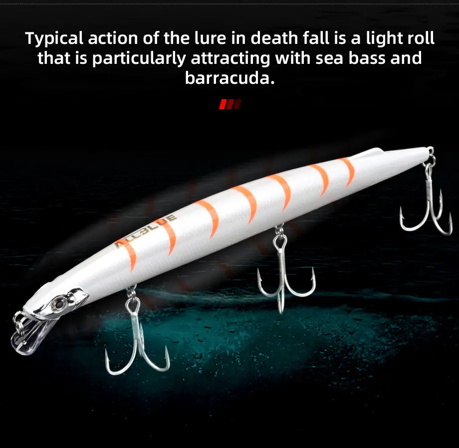 Señuelo en acción de nado