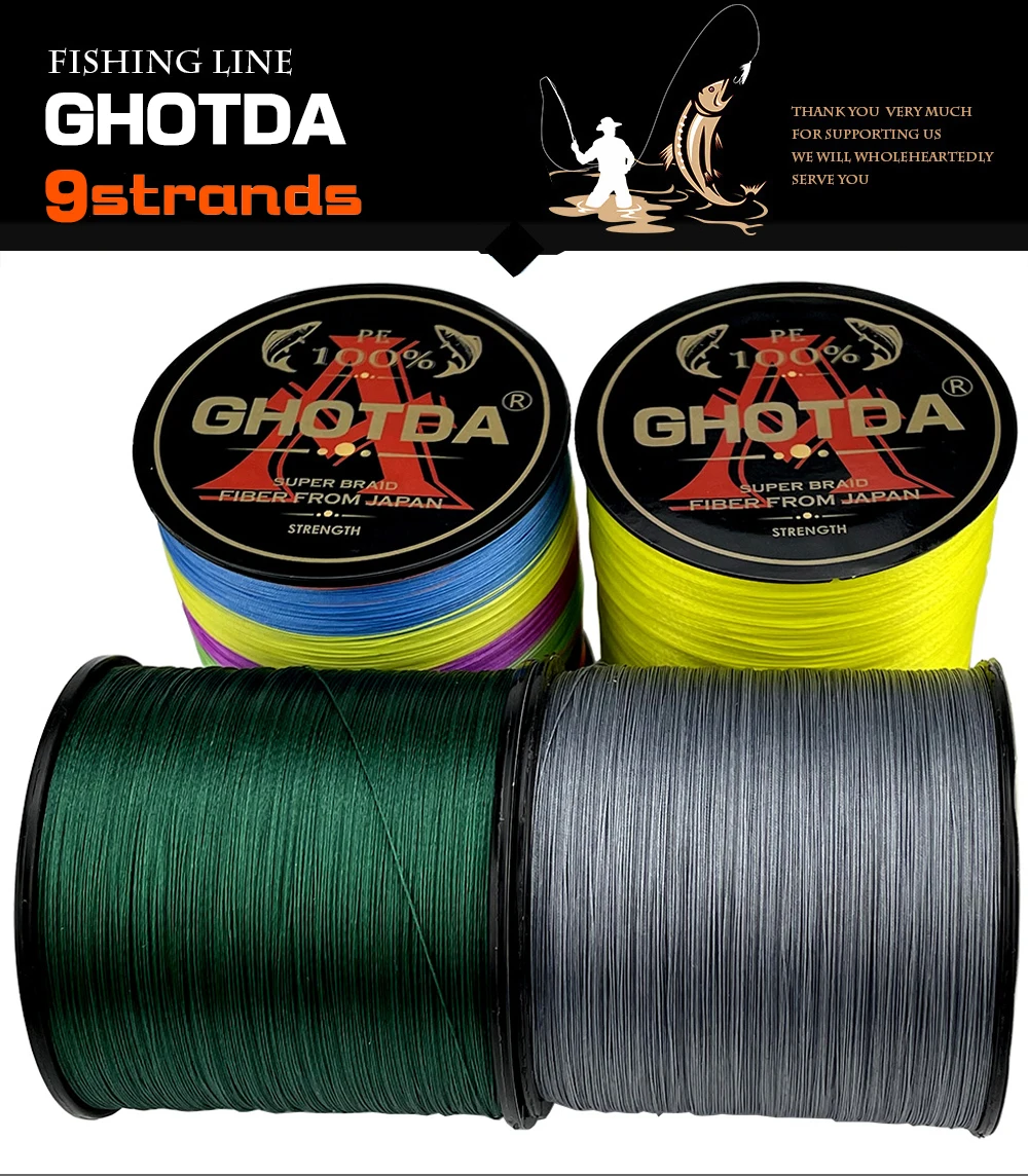 Pescador utilizando el sedal Ghotda en acción