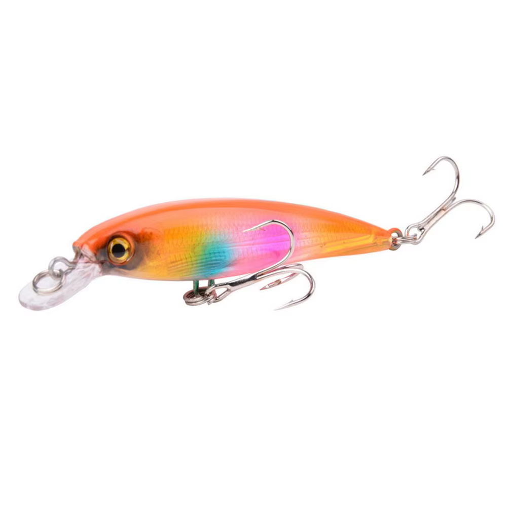 Señuelo Minnow hundimiento lento anzuelo triple ojos 3D para trucha - imagen 3