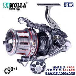 Carrete de pesca 10+1 rodamientos - Arrastre 25 kg agua salada