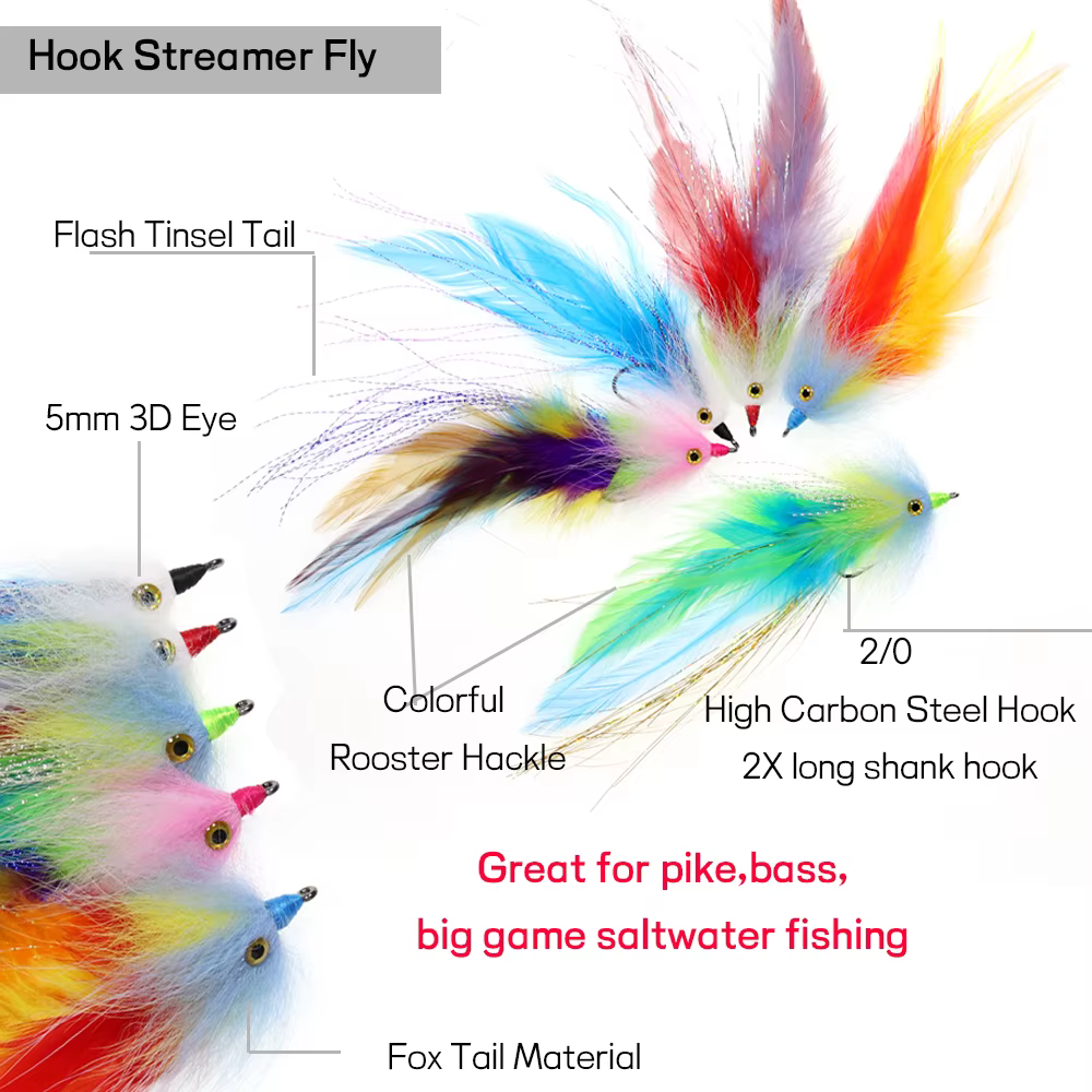 WIFREO Mosca de plumas en tubo para trucha, salmón, Steelhead y lucio - imagen 3