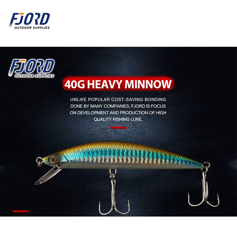Fjord Brave Minnow Señuelo duro de plástico para pesca en mar - imagen 5