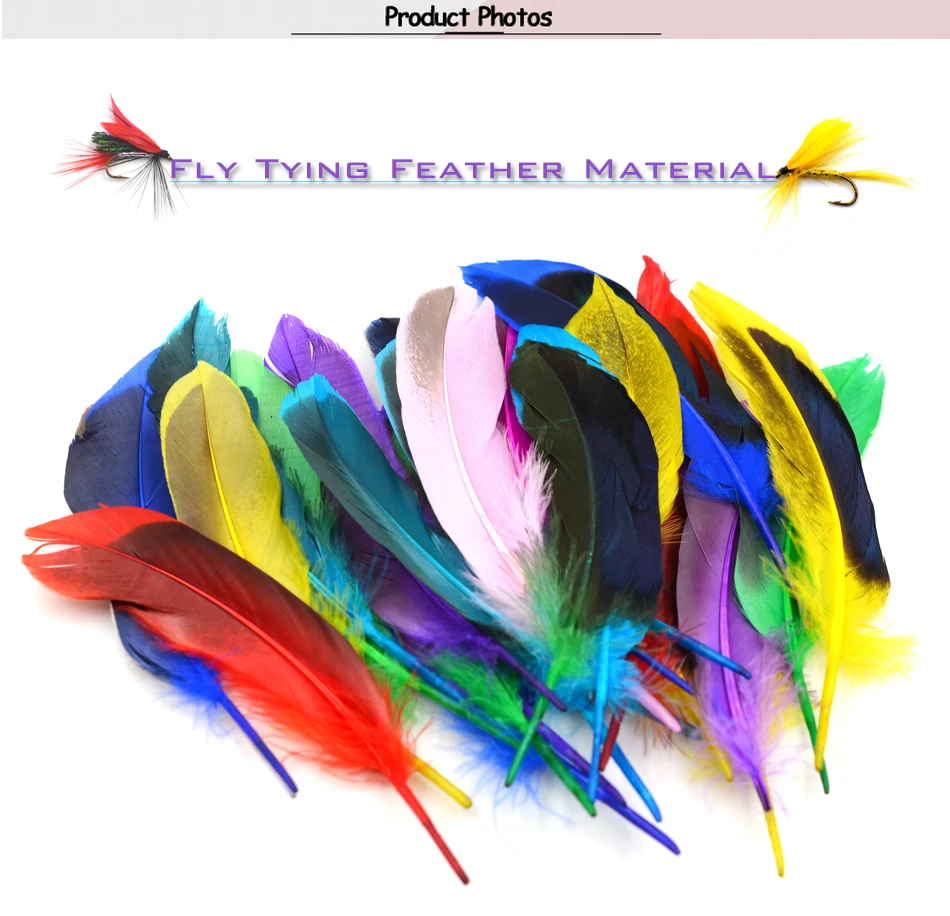Plumas de pato MNFT en tonos variados para atado de moscas