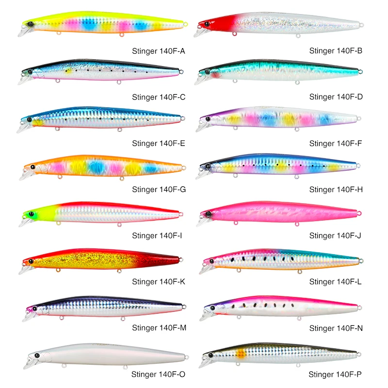Señuelo Tsurinoya 140F STINGER Minnow flotante para mar