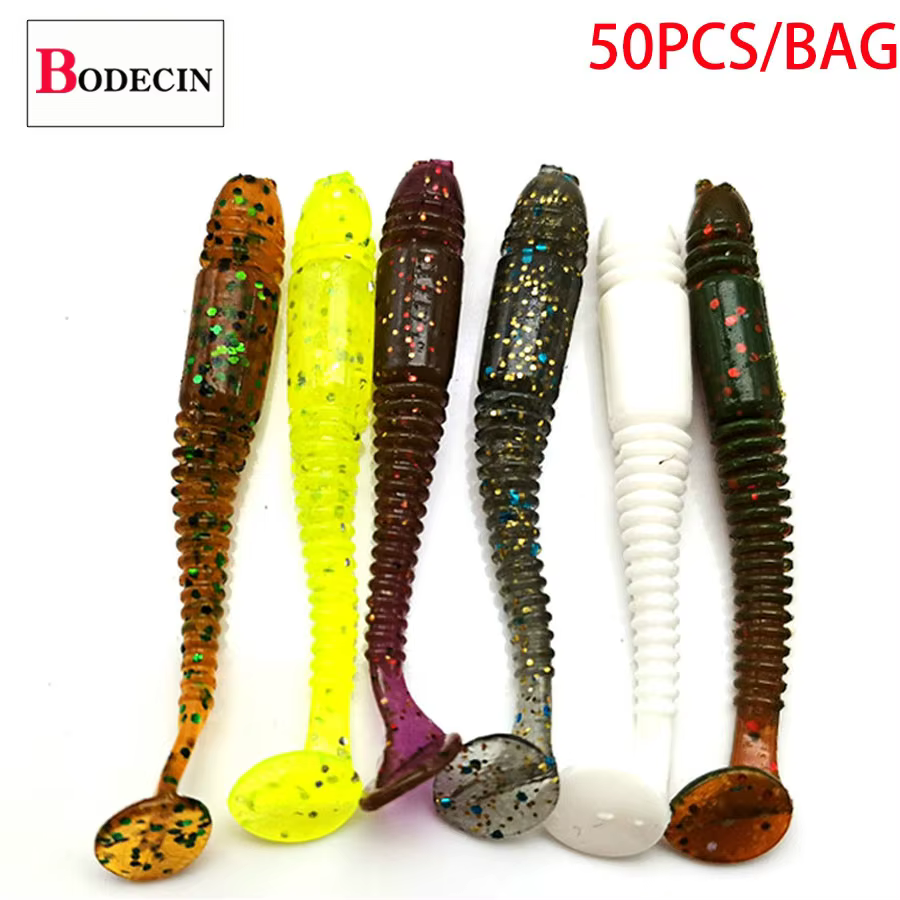 Señuelo Swimbait Vibrotail con aroma a sal para pesca en agua salada - imagen 3