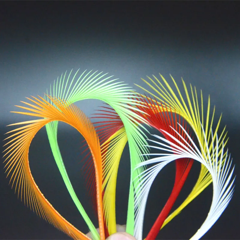 Lote de 50 plumas Goose Biot en 10 colores para fly tying