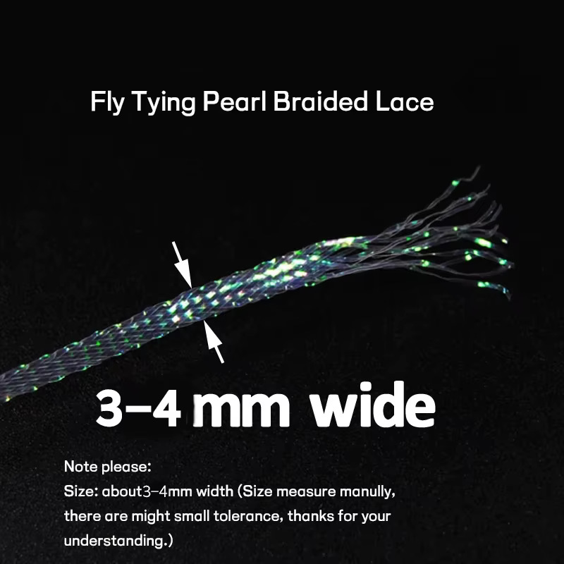 Encaje trenzado Pearl Braid UV – Hilo atar moscas