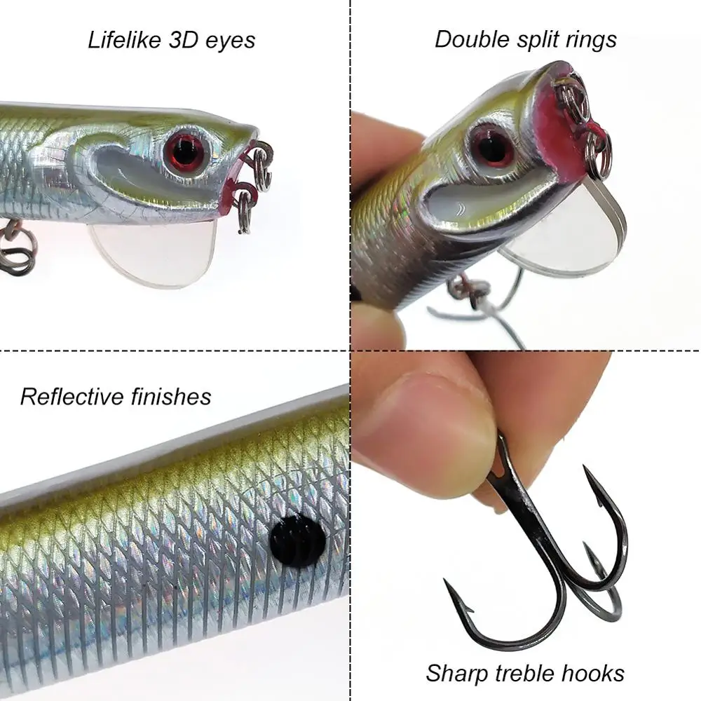 Señuelo Popper para lucio cebo artificial duro Swimbait - imagen 4
