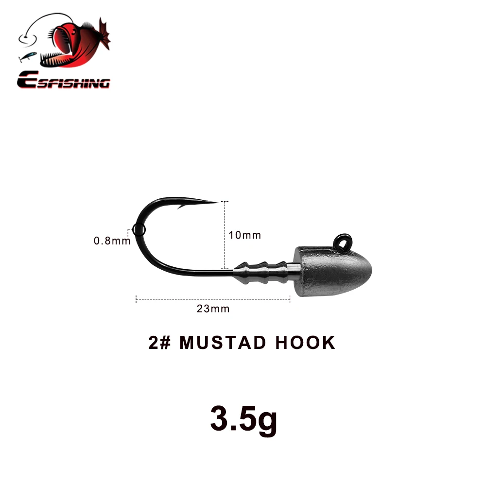 ESFISHING Cabezas de Anzuelo de Tornillo para Vinilos
