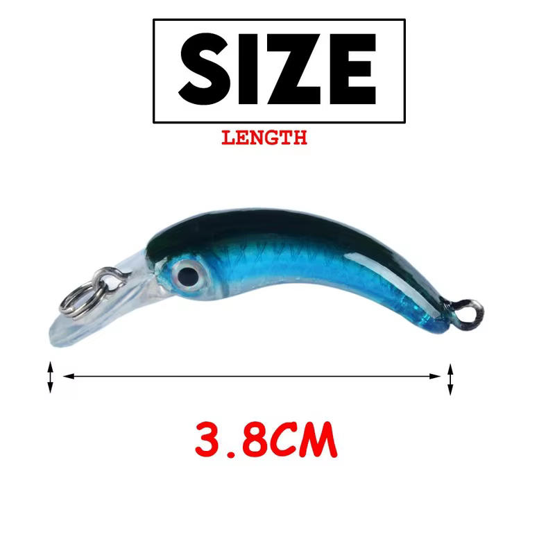 Minnow flotante 3,8cm 1,5g – Crankbait para trucha y lucio - imagen 4