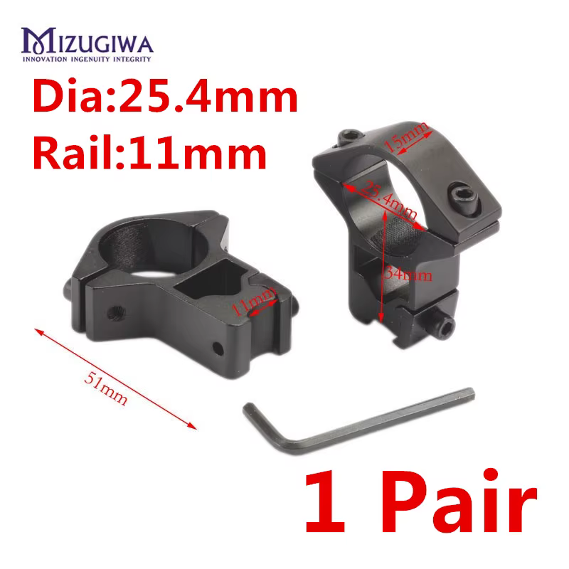 Anillas de montaje para mira MIZUGIWA Weaver – 25,4/30 mm - imagen 2