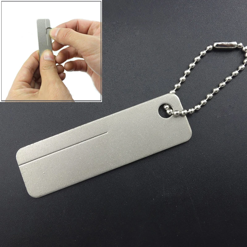 Afilador portátil de anzuelos con cuchillo diamante fino para pesca - imagen 4