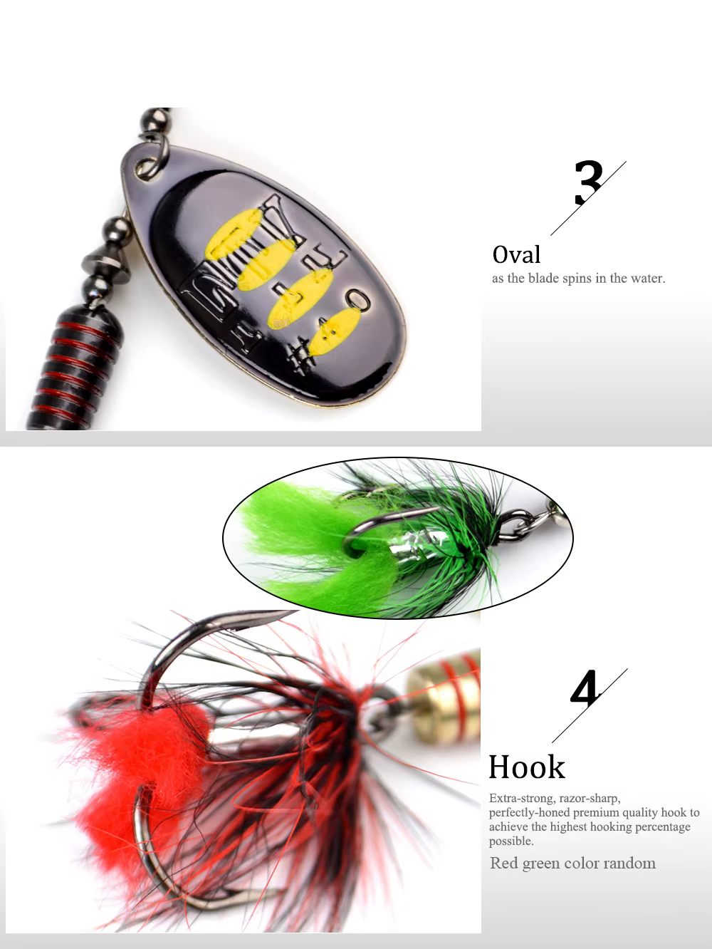 Señuelo FTK spinner bait detalle