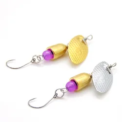 Cucharilla giratoria de metal con pluma triple