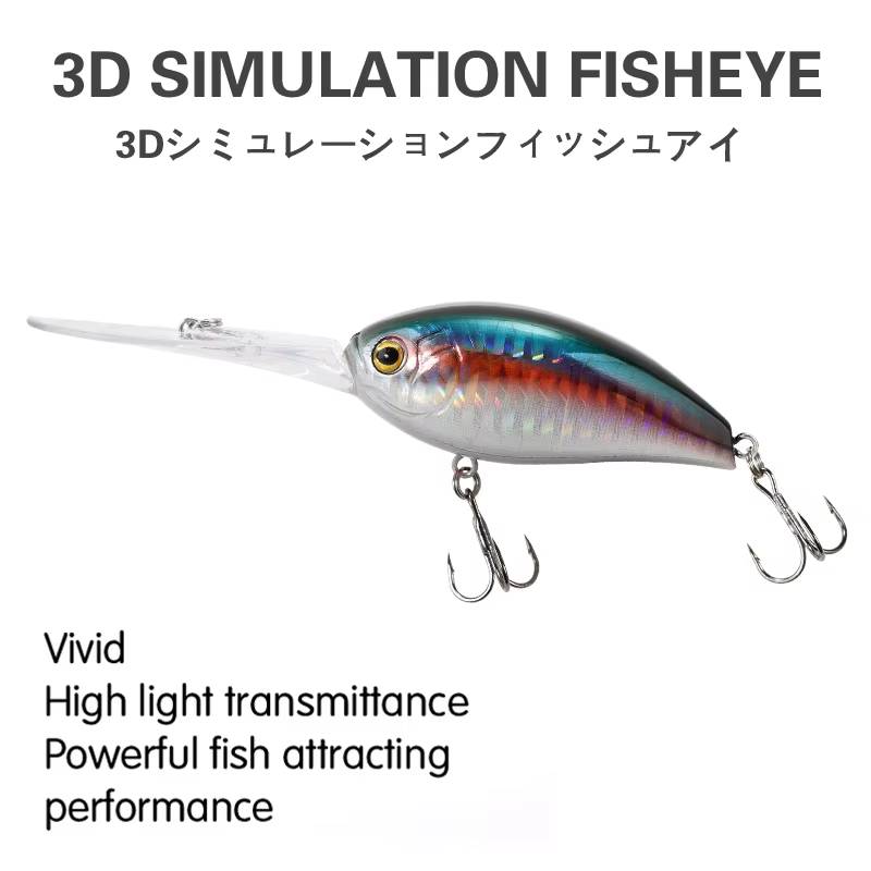 Crankbait flotante de profundidad para lubina y perca - imagen 5