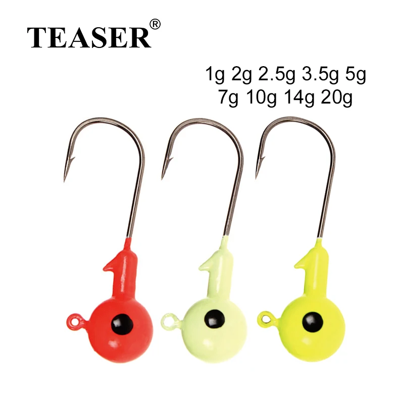 Teaser A001 Jig Head Luminoso – Anzuelos para vinilos de pesca