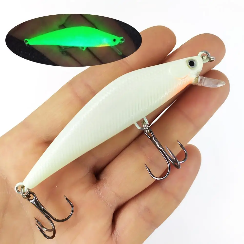 Jerkbait Glow Minnow señuelo luminoso para pesca de depredadores