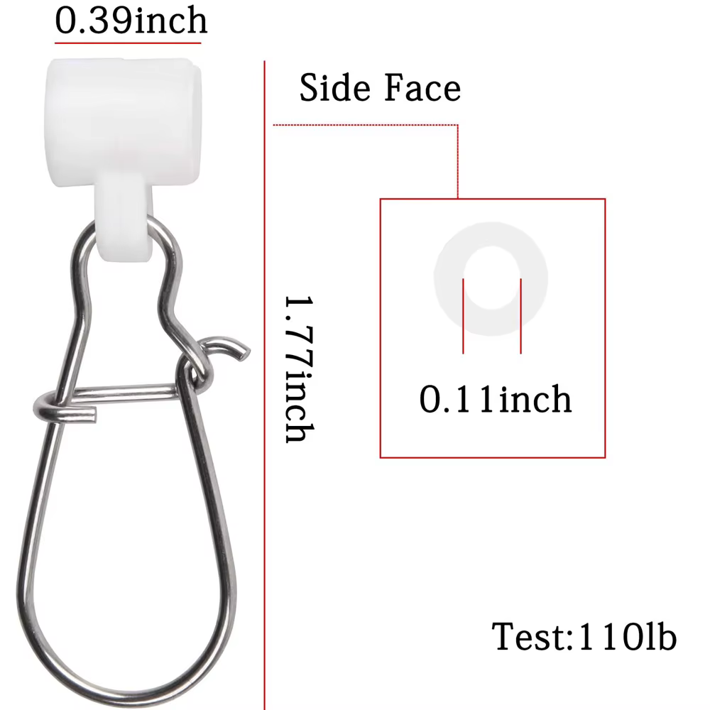 Deslizantes de plomo para agua salada con broche de seguridad - imagen 3