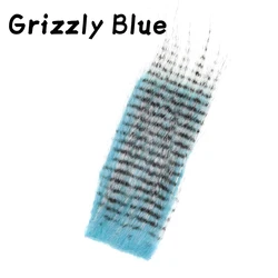 Fibra de piel Grizzly Wifreo para atado moscas Streamer trasera