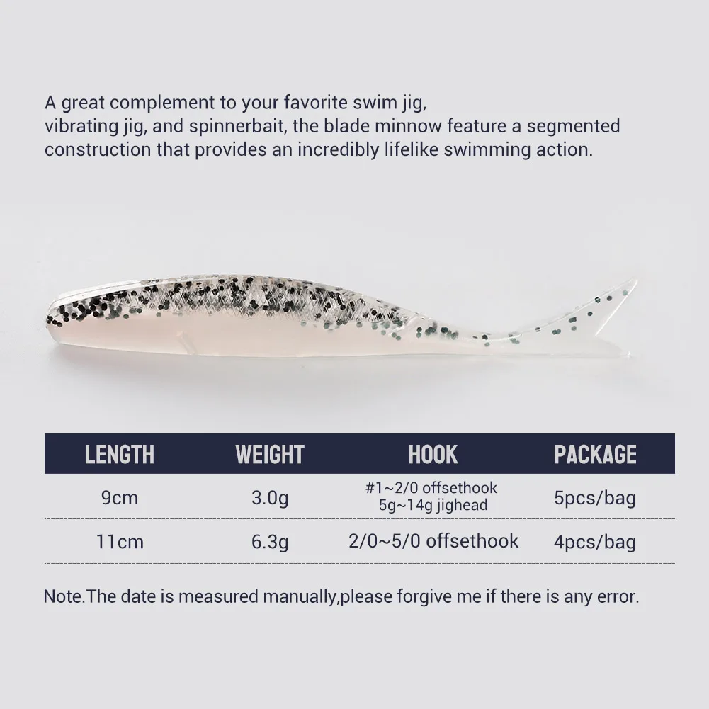 NOEBY Dardo Minnow Vinilo de Silicona para Lubina - imagen 5