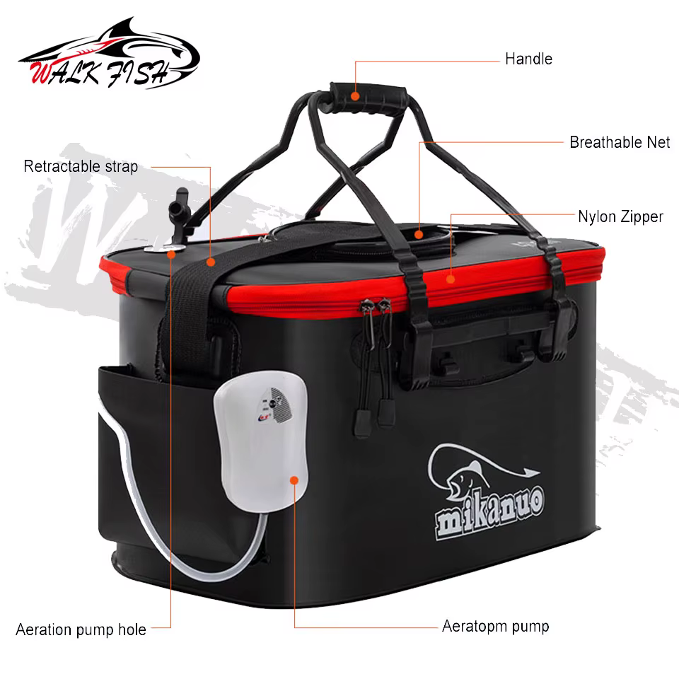 WALK FISH Bolsa de pesca plegable EVA - Cubo portátil, caja para peces - imagen 4