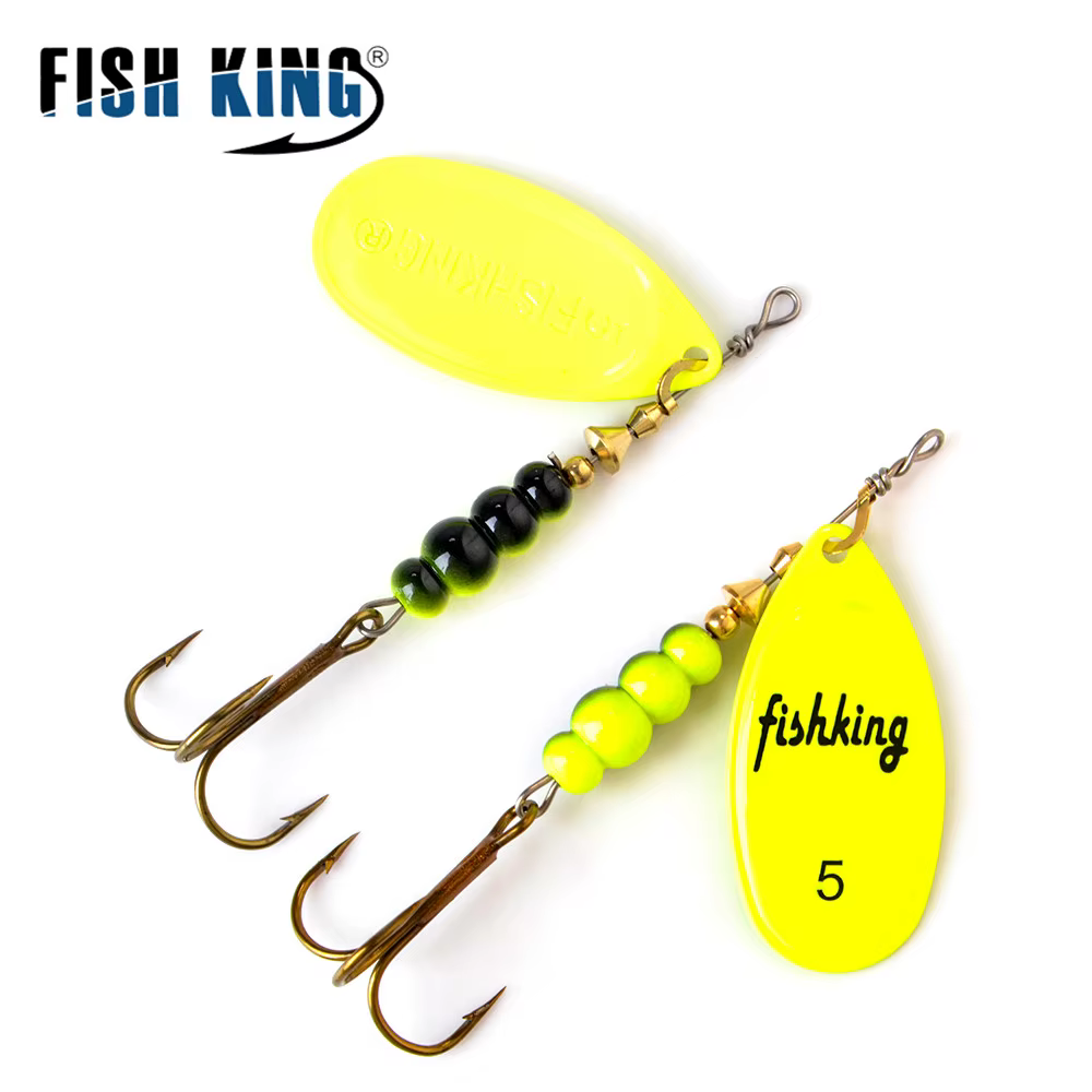 FISH KING Spinner metálico con anzuelos triples – Señuelo para lucios - imagen 4