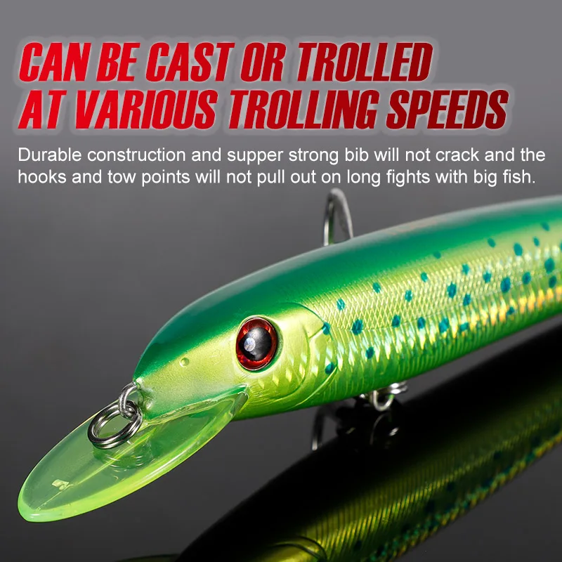 NOEBY Minnow Trolling señuelo de hundimiento profundo para mar - imagen 2