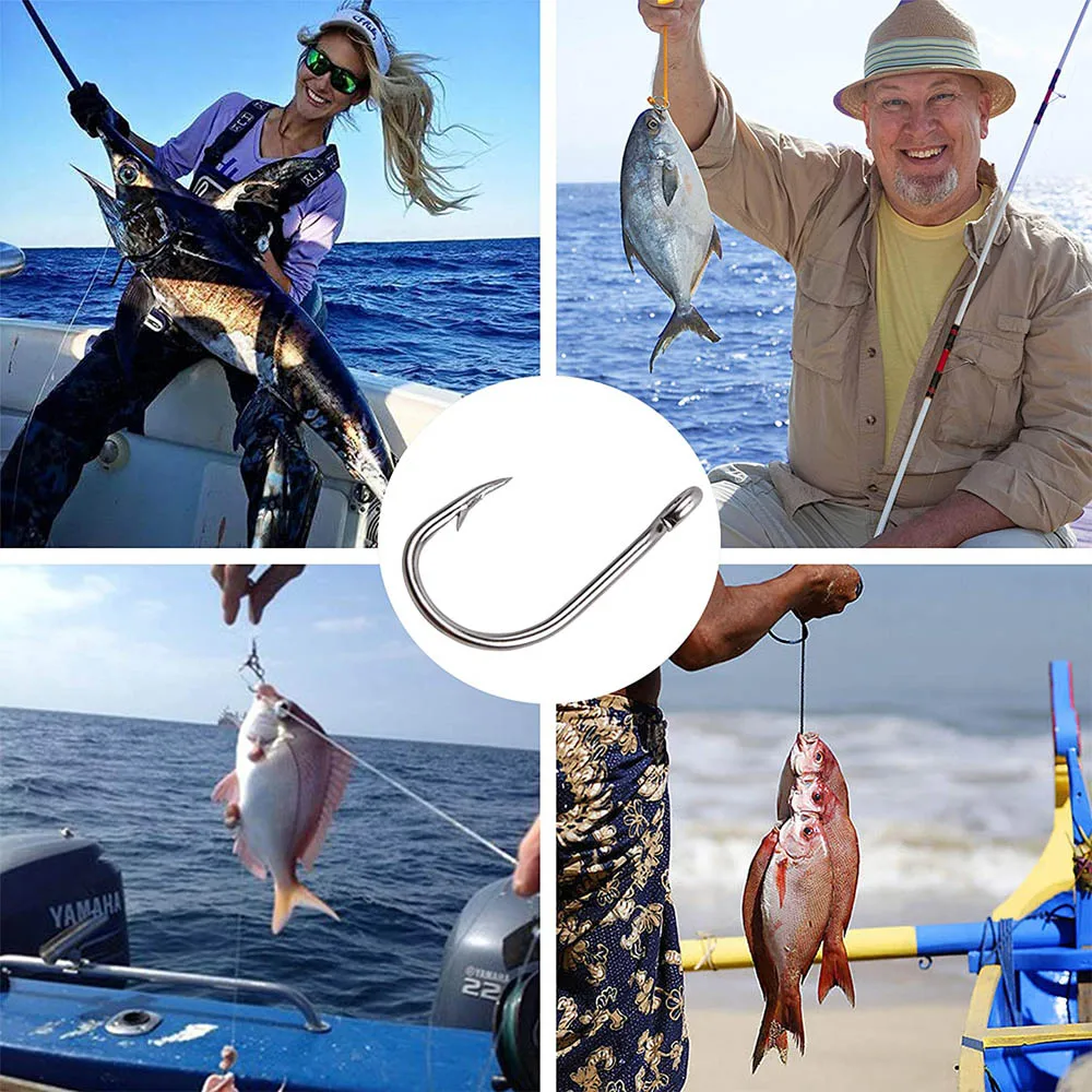 Anzuelos circulares de acero inoxidable para pesca en agua salada - imagen 5
