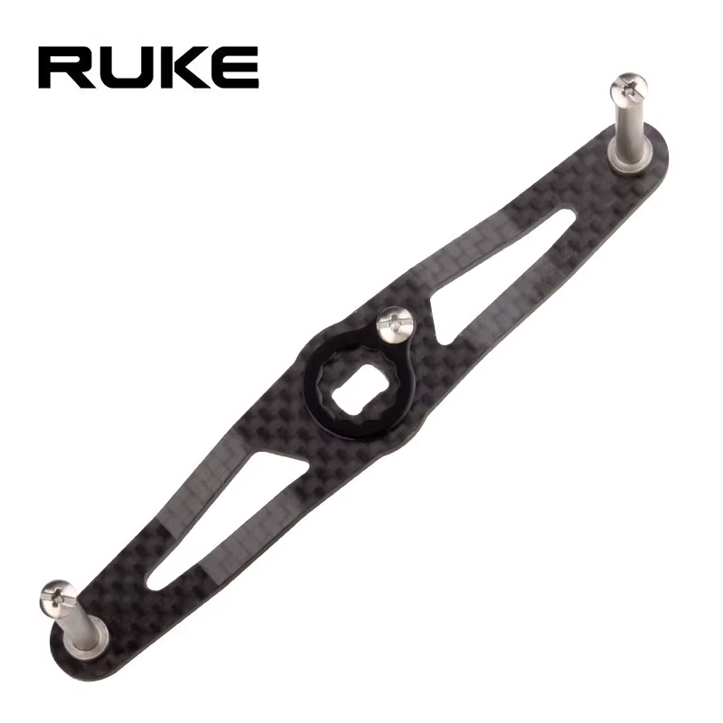 Manivela Carrete RUKE Carbono 120/130mm Orificio 8x5/7x4mm con Tornillo - imagen 2