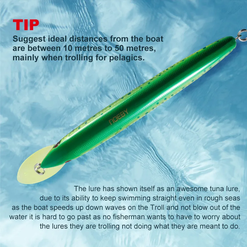 NOEBY Minnow Trolling señuelo de hundimiento profundo para mar - imagen 5