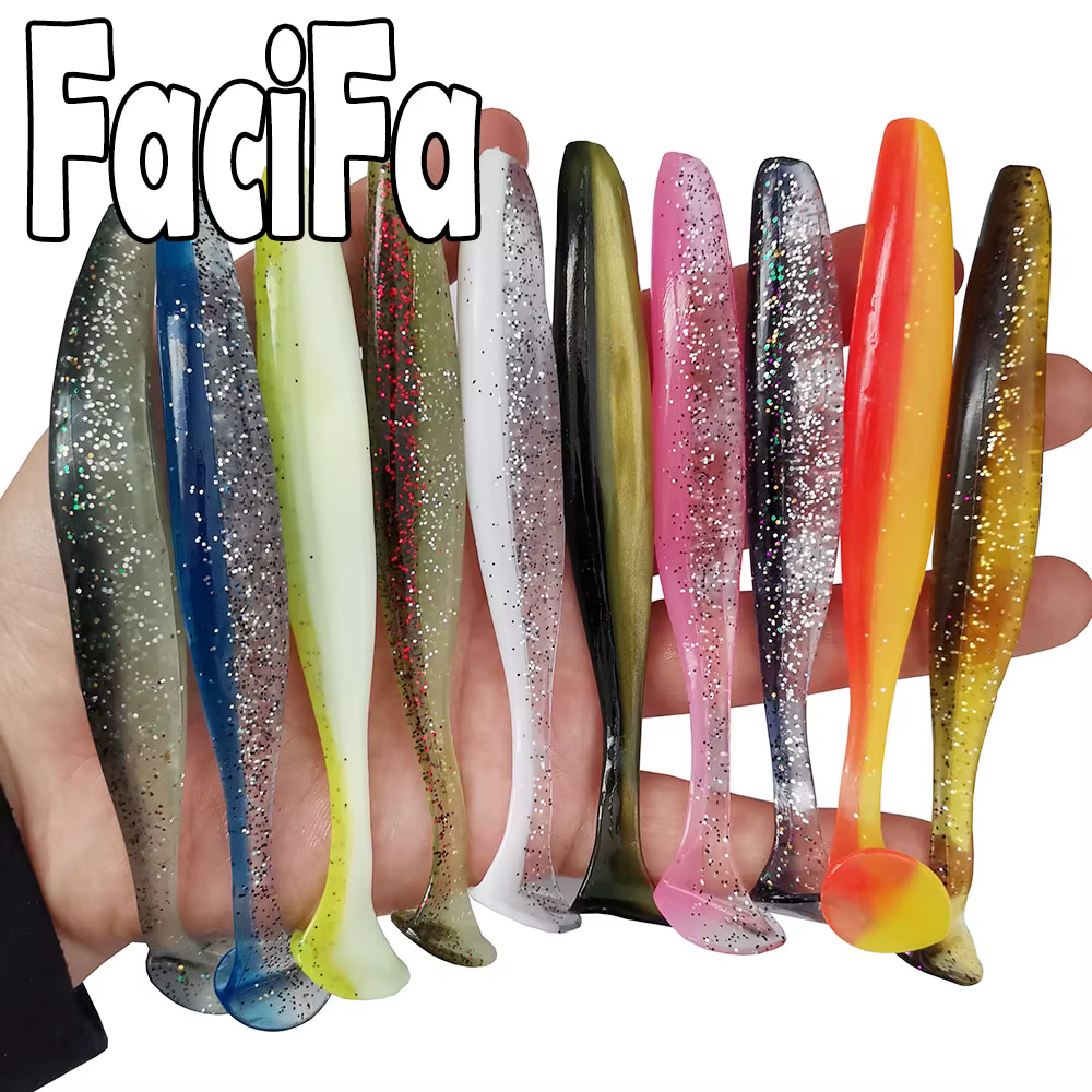 Señuelo suave swimbait de silicona para sábalo - set de pesca