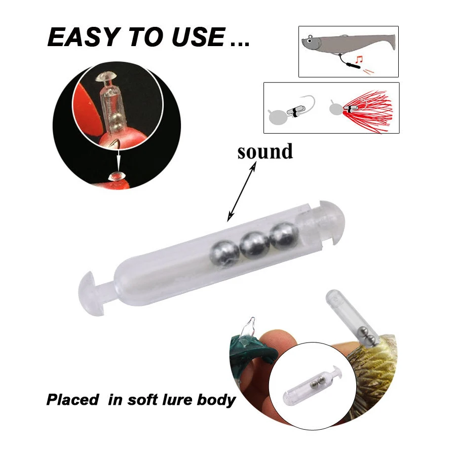 Sonajeros de plástico para mosca: tubo de sonido e inserción vinilo - imagen 2