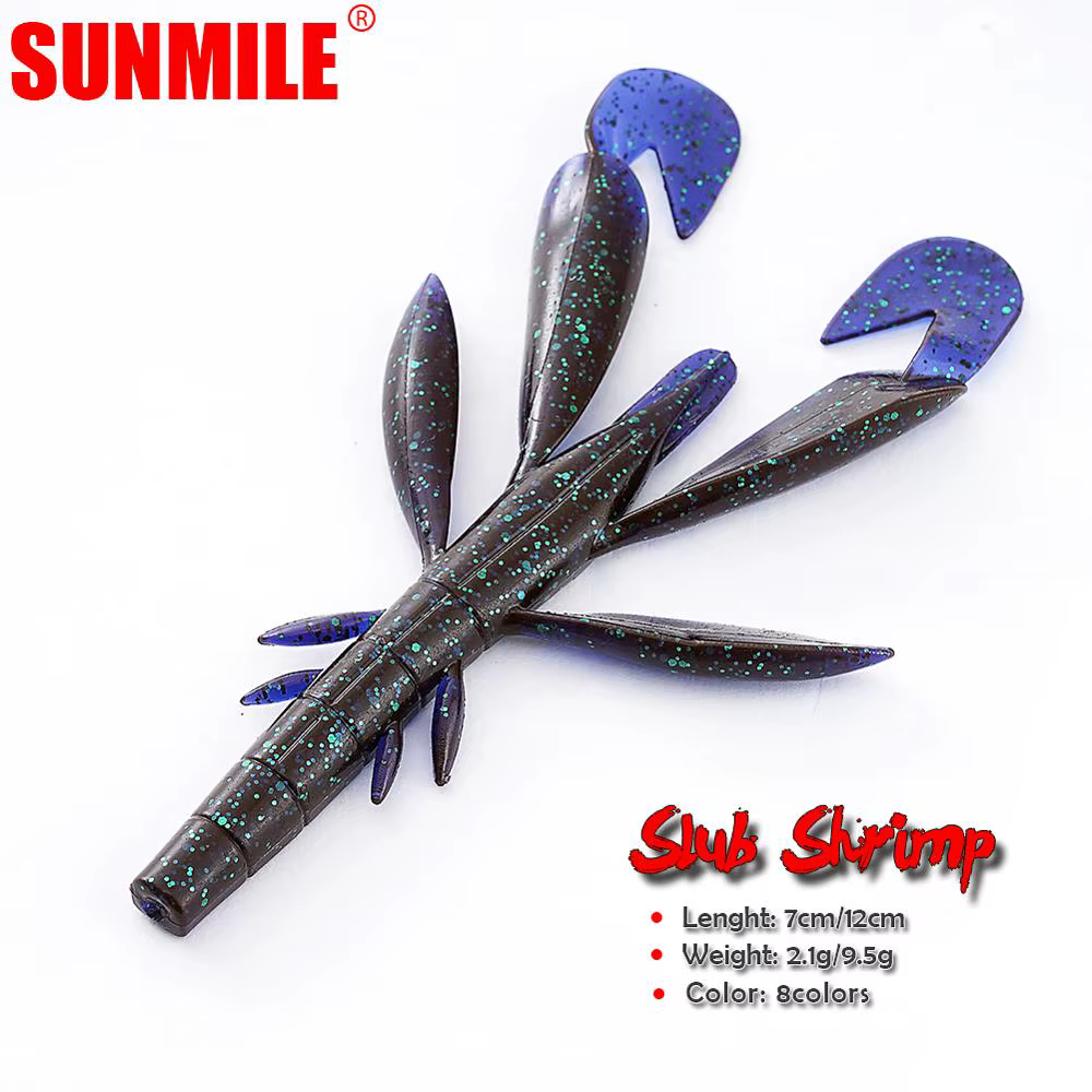 SUNMILE Slub Shrimp Cebo Vinilo para Lubina - imagen 4