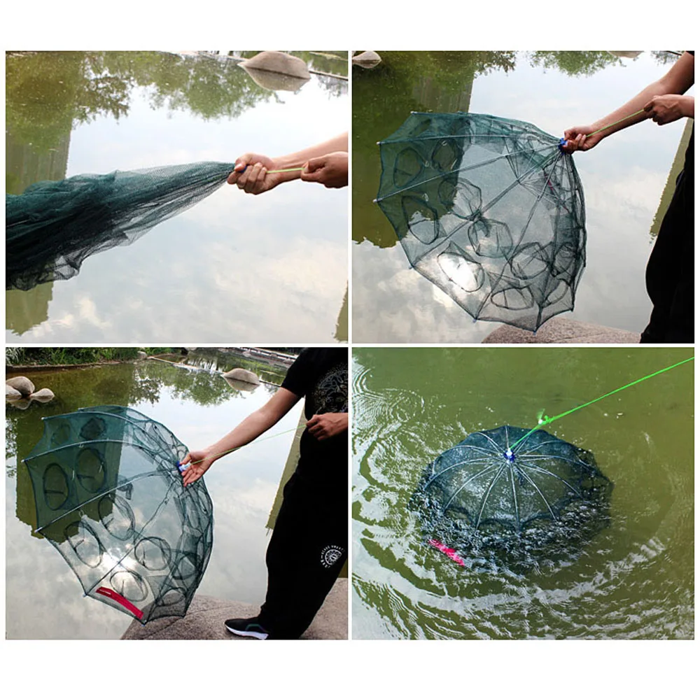 Trampa de pesca plegable para camarones, cangrejos y cebos vivos - imagen 5