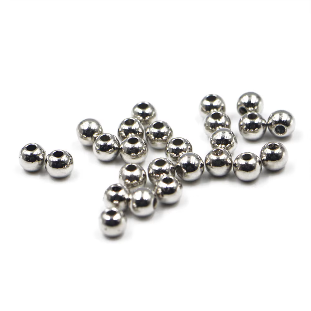 Cuentas galvanizadas para atado de moscas, oro y plata, 3-5 mm - imagen 5
