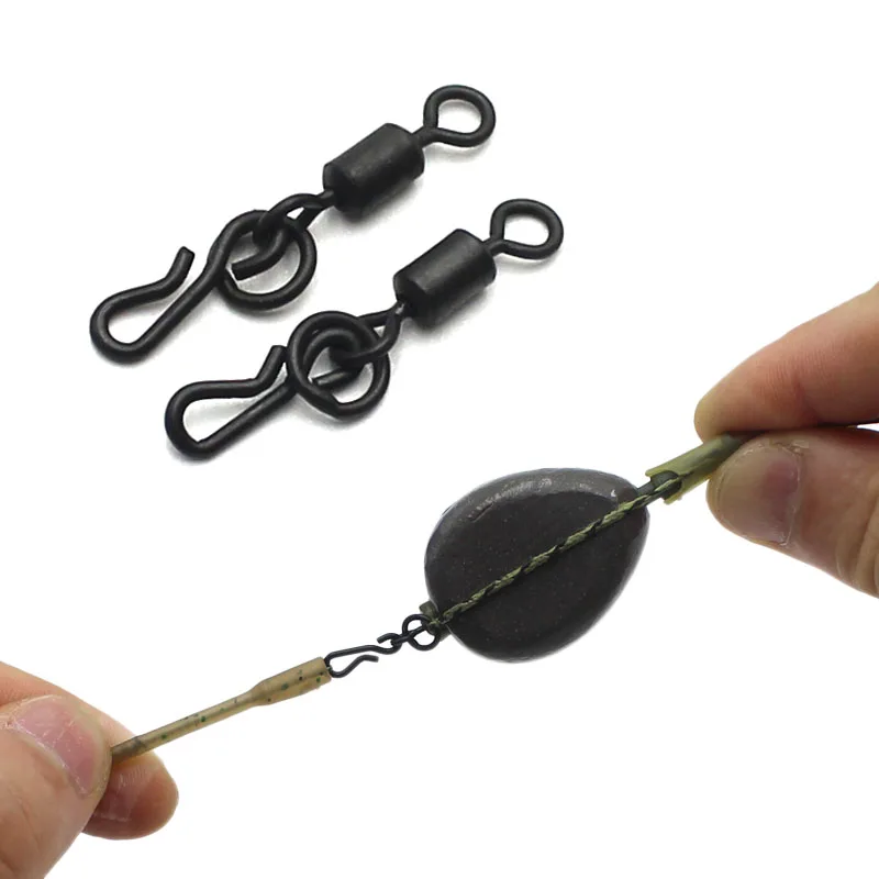Kit Rigtrip de 20 giratorios inline para pesca de carpa