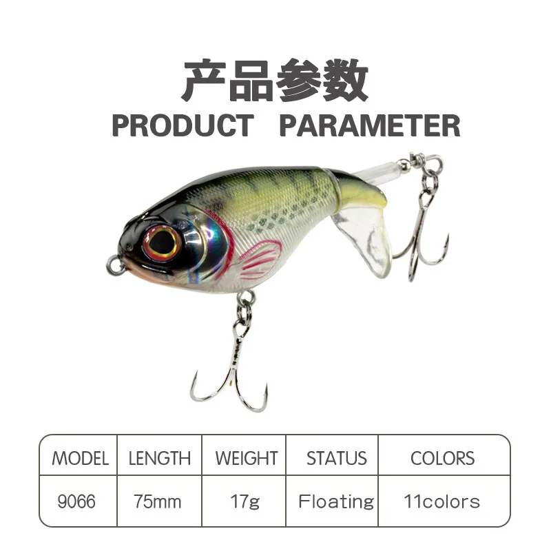 Peche Señuelo Giratorio Flotante para Lubina – Cebo de arrastre eficaz